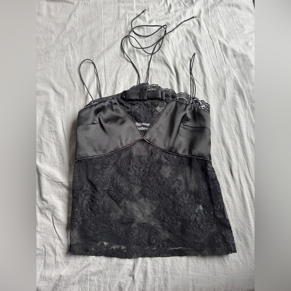 Self-Portrait Black Lace Halterneck Top Size US 2/UK 6 - Picture 2 of 11